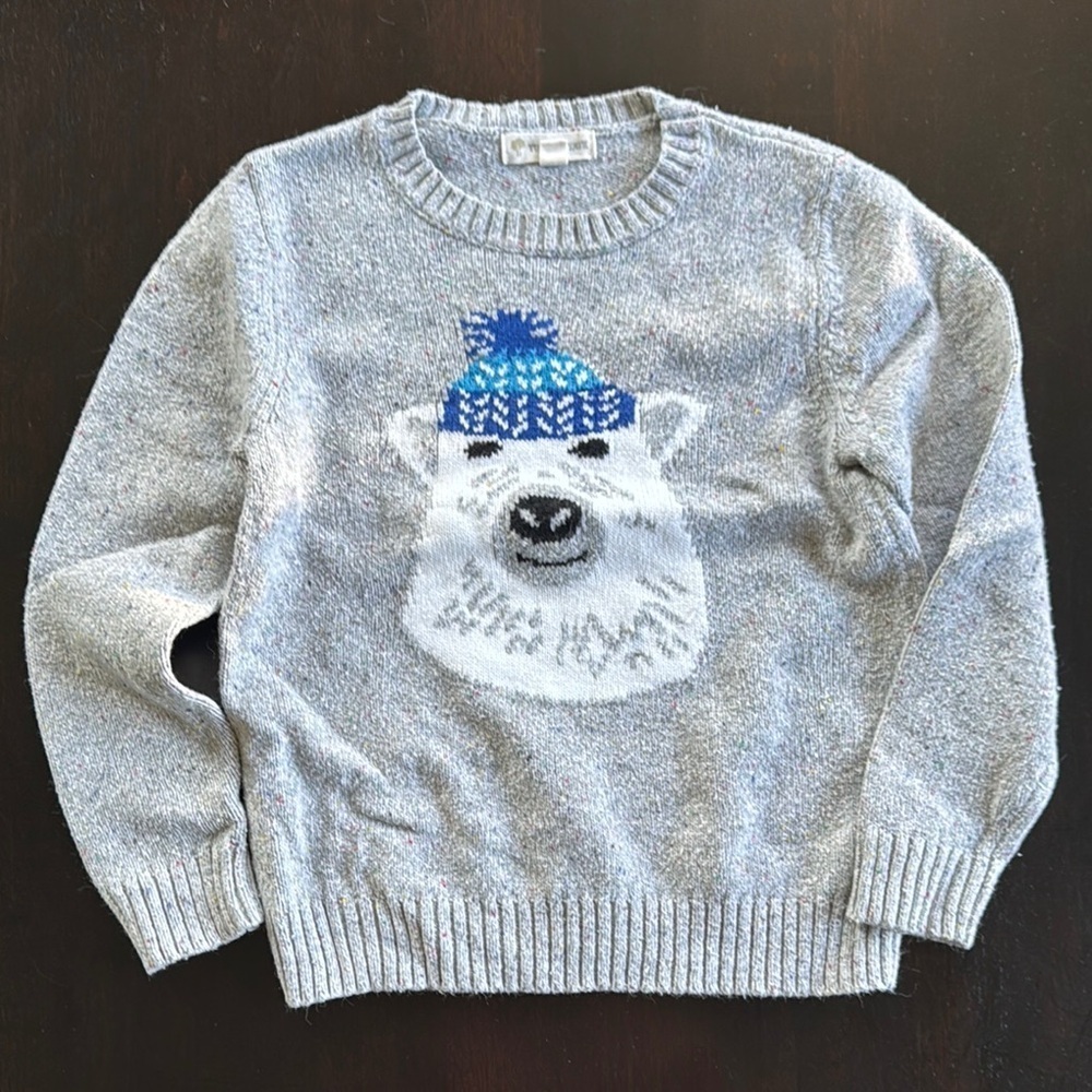 Tucker + Tate Blue and Gray Polar Bear Sweater